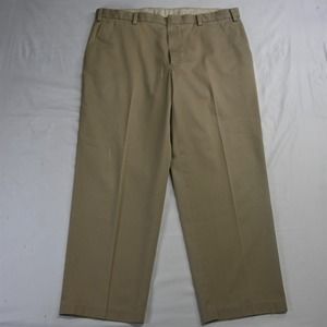 ENRO 42 x 30 Khaki Flat Front Mens‎ Chino Pants